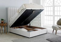 Stripe Winged Ottoman Bed