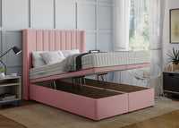 Stripe Winged Ottoman Bed