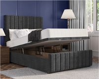 Stripe Plus Ottoman Bed
