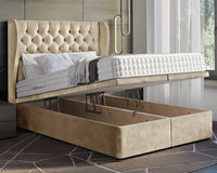 Oyster Winged Ottoman Bed