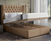 Oyster Winged Ottoman Bed