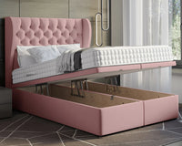 Oyster Winged Ottoman Bed