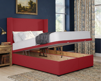 Plain Winged Ottoman Bed