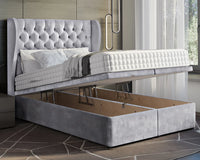 Oyster Winged Ottoman Bed
