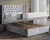 Oyster Winged Ottoman Bed