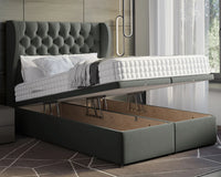 Oyster Winged Ottoman Bed