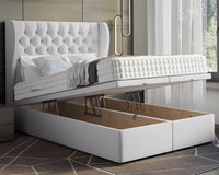 Oyster Winged Ottoman Bed